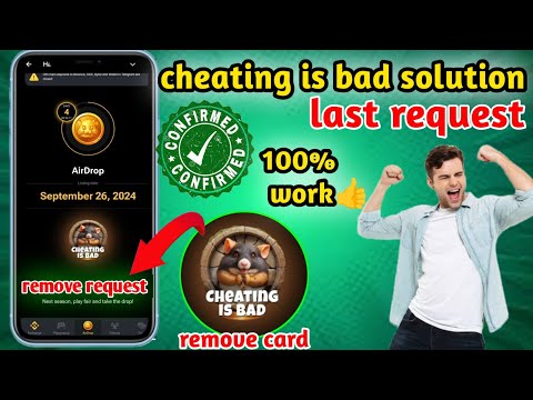 hamster Kombat cheating is bad |cheating is bad card remove | how to remove chating is bad #hamsters