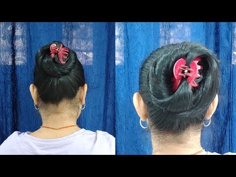 2 Easy Hairstyles Juda With Clutcher 🤩 For Everyday By Self ♥️ Beautiful Hairstyles For Long Hair ♥️