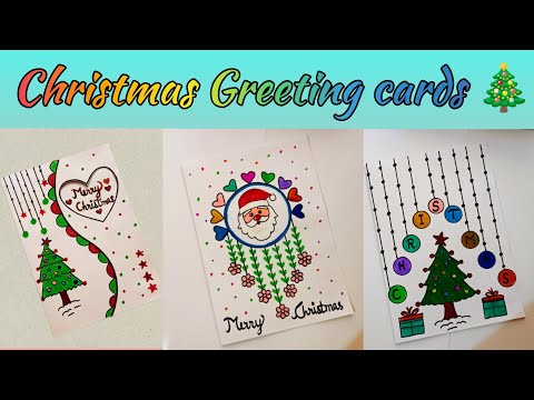 3 Easy white paper Merry Christmas greeting cards|Handmade Christmas cards|DIY Merry Christmas cards