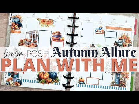 PLAN WITH ME | CLASSIC VERTICAL HAPPY PLANNER | AUTUMN ALLURE LIVE LOVE POSH