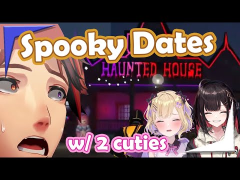 Roberu's hilarious haunted house dates with Yui and Noah【Holostars EngSub】