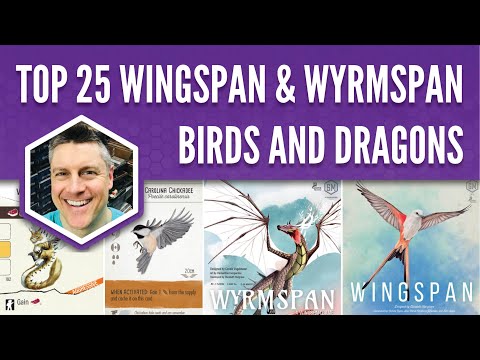 My Top 25 Favorite Wingspan & Wyrmspan Birds and Dragons