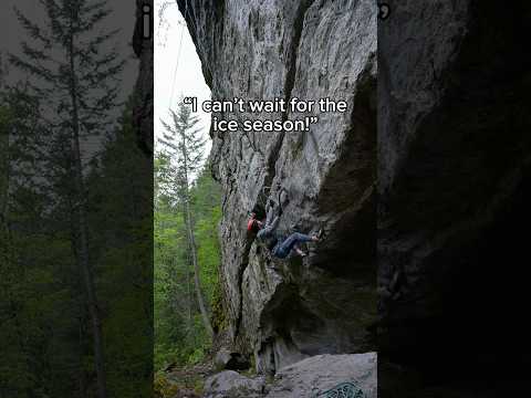 this “ice” climbing season has been a lil melty… #iceclimbing #mixedclimbing #climber