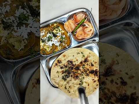 Govind gatte with butter naan || thali recipe 😋 #ytshorts #shortsvideo #thali