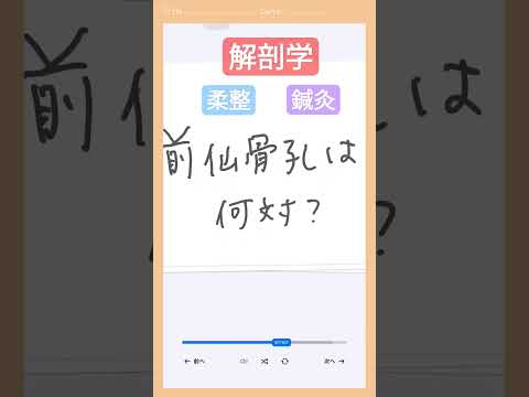 【柔整*解剖学】#柔整国家試験対策 #鍼灸国家試験対策 #shorts