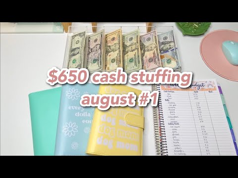 cash envelope stuffing | august #1 | $650 full time income budget | BUDGETWITHAMANDA