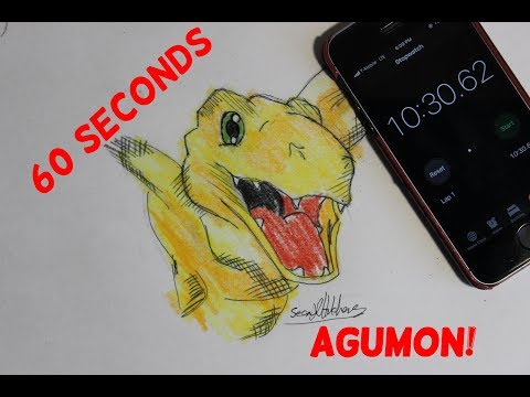 How I Draw Agumon in 60 Seconds