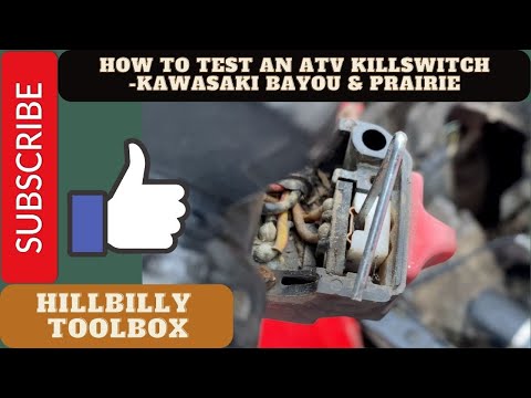 Testing an ATV killswitch on a Kawasaki Bayou/Prairie cluster - KLF 300 KVF400