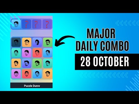 October 28 Major Puzzle Durov | Major Daily Combo Today Solved | Major Daily Combo 28 October