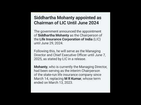 #lic #currentaffairs ,#gkfacts #shortvedio #siddharth  Mohanty