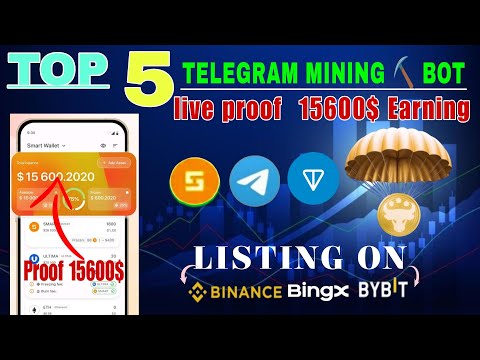 Top 5 Crypto Mining BOT |  Best Tap 2 Earn Money |Top 5 Telegram Mining Bot | Earn Upto 500$/month