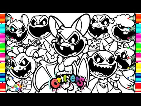 Nightmare Critters Coloring Pages / Poppy Playtime Chapter 4 / NCS Music