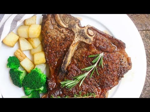 Perfect T-bone Steak {Pan Seared with Oven Finish}