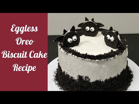 Eggless Oreo Biscuit Cake Recipe