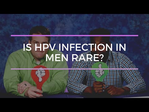 Is HPV infection in men rare?