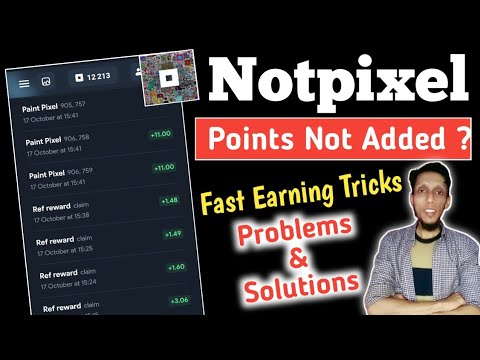 Notpixel 0 Point Add Problem Solved | Fast Earning Tips & Listing Updates