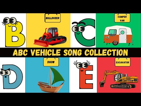 ABC Vehicle Collection Song 🚗✈️ | Learn A to Z Vehicles | Fun Kids Learning Video | #abcd #kids