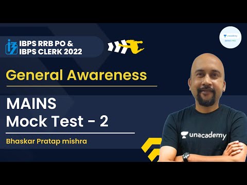 General Awareness Mains Mock Test -2 | IBPS RRB PO/Clerk 2022 Exams | Bhaskar Pratap Mishra