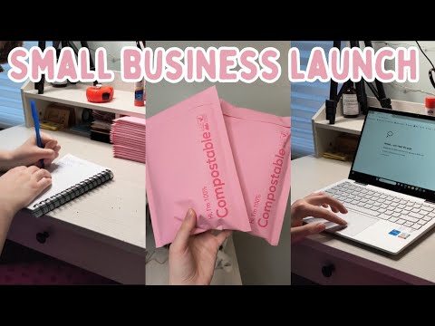 STARTING MY SMALL BUSINESS 🛍️// packing orders, launch day, and setting realistic goals