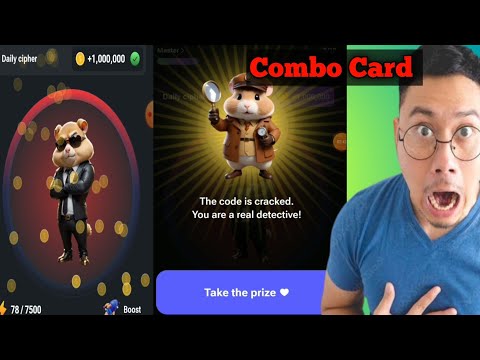 Hamster Kombat Combo Card today||Hamster Kombat Daily cipher 1 million Coins