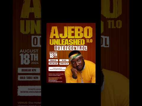 Have you gotten your tickets for Ajebo Unleashed 11.0?! Get your tickets at www.houseofajebo.com!