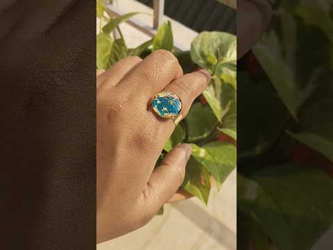 Resin Blue Finger Ring💙 #yoursuchana #resinring #diyring #resinjewelry #viraljewellery #viralvideo