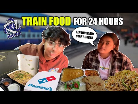 TRAIN FOOD for 24 HOURS Challenge⏲😋 | Food Challenge| Agra to Kolkata Train