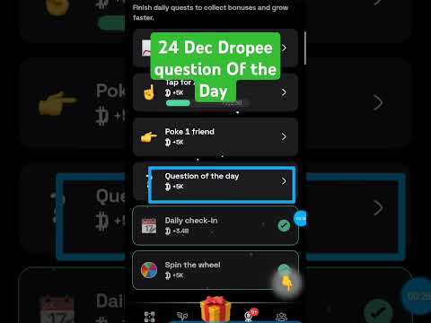 24 December Dropee question answer