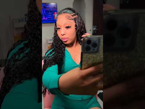 CULRY FRONTAL WIG INSTALL W/ BRAIDS 😍 #shorts #shortfeed #beauty#fyp #viralvideo #viralvideo