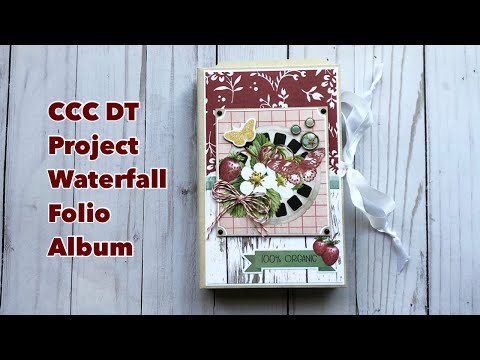 Waterfall Folio Album CCC DT project | Country Craft Creations | SS Simple Vintage Berry Fields