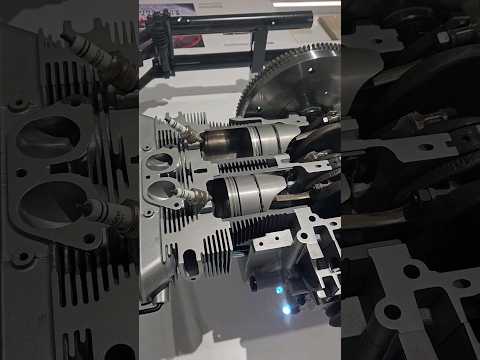 Porsche Boxer Engine Cut Section - Working principle