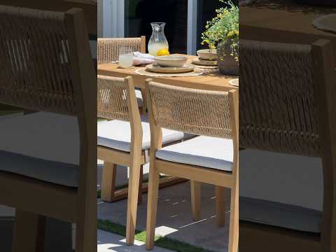 So happy with my new outdoor dining set from Castlery, the perfect set to host this summer 💛