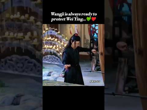 Wangji is always ready to protect Wei Ying...💚❤#wangyibo #xiaozhan #theuntamed #yizhan