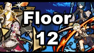 Genshin Impact 36 Stars Floor 12 With 2 Characters On Each Side