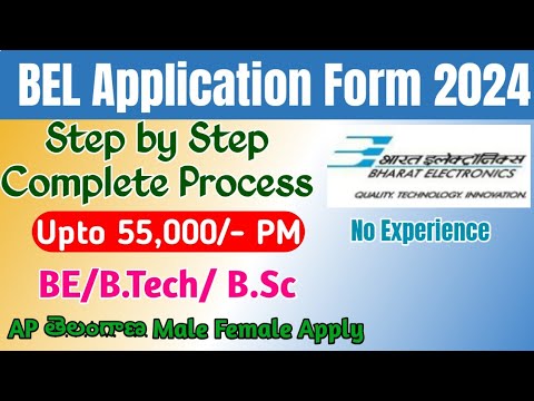 BEL Trainee Engineer Project Engineer Apply Online 2024 Telugu|BEL Ghaziabad Application Form fill