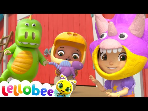 Ella, Rishi & Izzy's Dino Dance Fun! 🌟🦖 | 🌻Lellobee City Farm - Kids Playhouse Song Mix