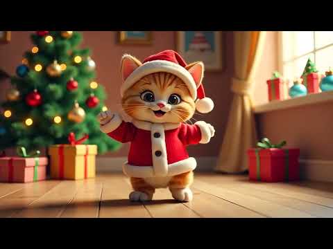 🎄 Hey Dear Sensory - Jingle Bells Dance Cat | Fun Christmas Music for Kids 🎅