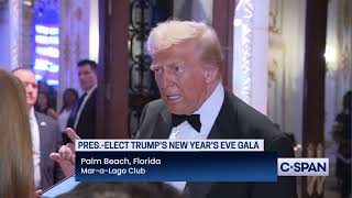 Trump: "They better let the hostages come back soon." - Mar-a-Lago New Year's Eve party (12-31-2024)