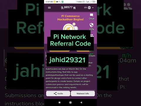 Pi network referral code. pi network invitation code.