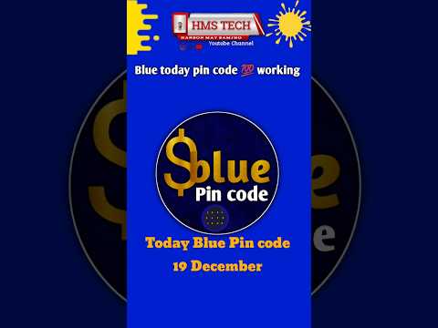 Blue second time code | blue pin code | #bluesecon #code #bluepin #hmstech