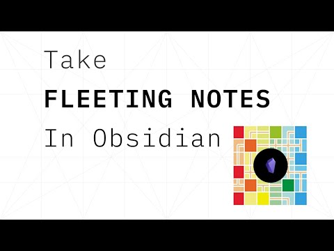 Take Fleeting Notes in Obsidian