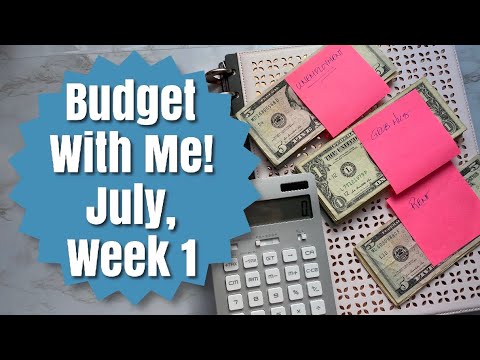 Budget With Me - July, Week 1 | Side Income and Payday | Inconsistent Income & Lay-off