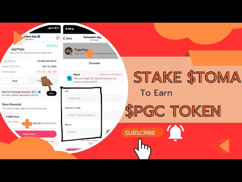 STAKE $TOMA TO EARN $PGC COIN DIRECT TO EXCHANGE  (Earn extra $$$$ with your tomato 🍅 token)