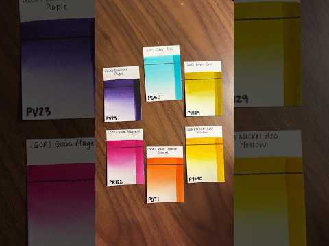 Swatching some QOR watercolor paints #watercolorpainting #watercolor #swatches #painting #paint #art