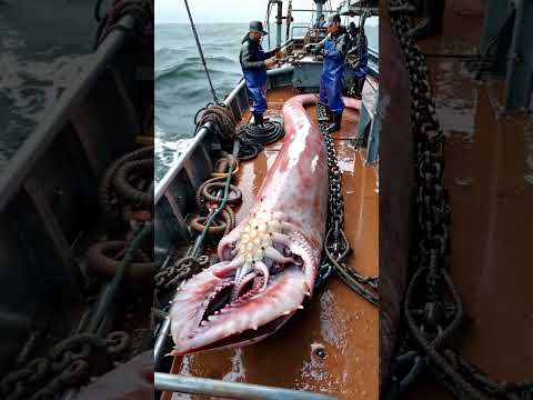 GIANT sea creature caught by fishermen🐟🌊