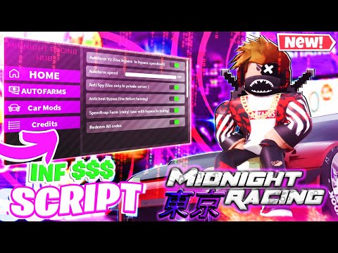 Roblox Midnight Racing Tokyo Script AUTO FARM + INF MONEY + MRT SCRIPT HACK GUI *PASTEBIN 2024*