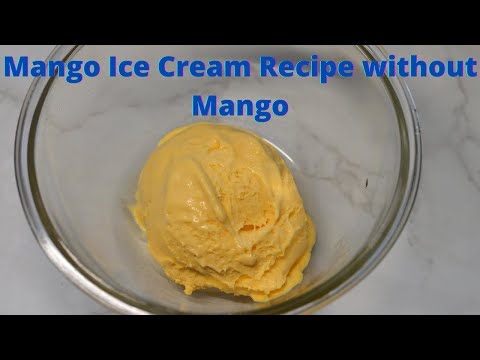 Mango Ice Cream Recipe without Mango - Tang Mango Ice Cream Recipe - Easy Mango Ice Cream #shorts