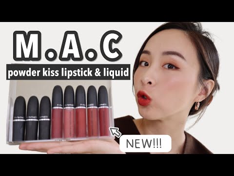 新色❗❗ MAC POWDER KISS LIPSTICK & MAC POWDER KISS LIQUID LIPSTICK SWATCH | 新款MAC柔雾弹 & MAC柔雾唇釉试色