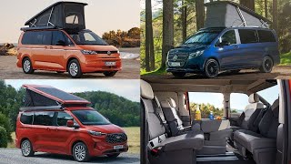 2024 Mercedes V-Class Marco Polo vs. VW California vs. Ford Transit Custom Nugget: Camper Van Versus