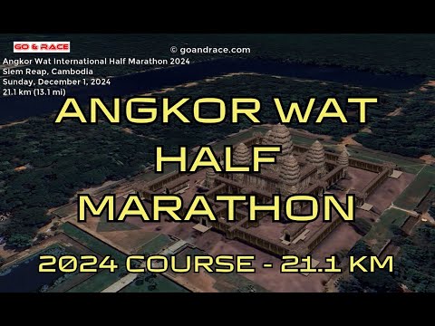 Angkor Wat International Half Marathon 2024: fly over the half-marathon course!